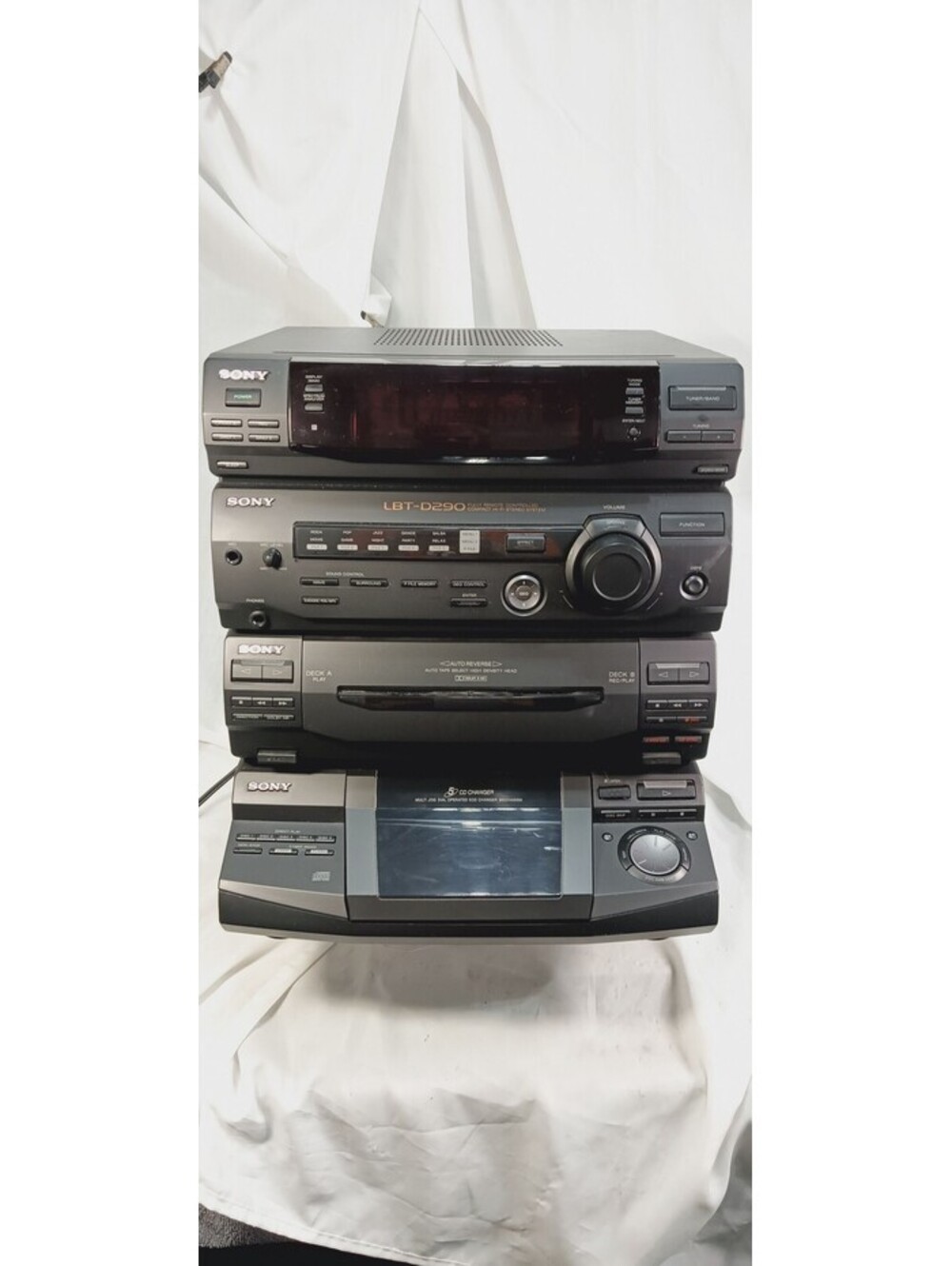 Sony HCD-D290 CD Player Receiver AM FM Stereo Audio System Untested